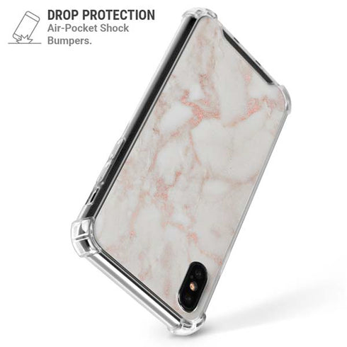 Rose Gold Marble iPhone X/XS Clear Case