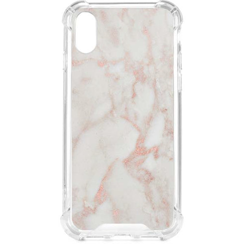 Rose Gold Marble iPhone XS Clear Case