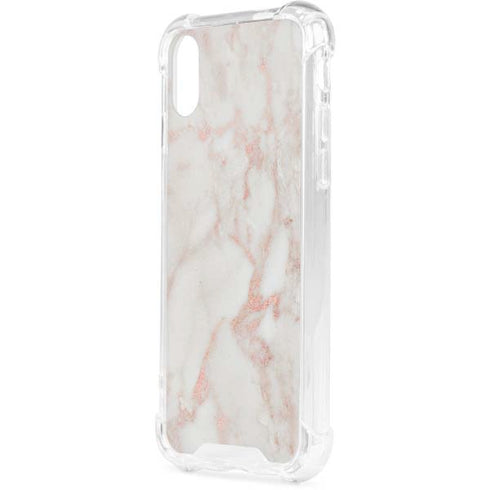 Rose Gold Marble iPhone XS Clear Case