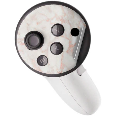 Rose Gold Marble Meta Quest 3S Skin