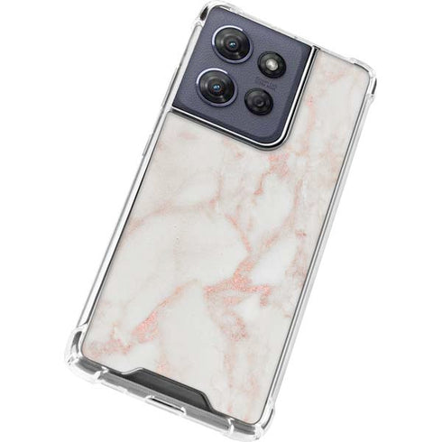 Rose Gold Marble Moto G Power 5G (2025) Clear Case