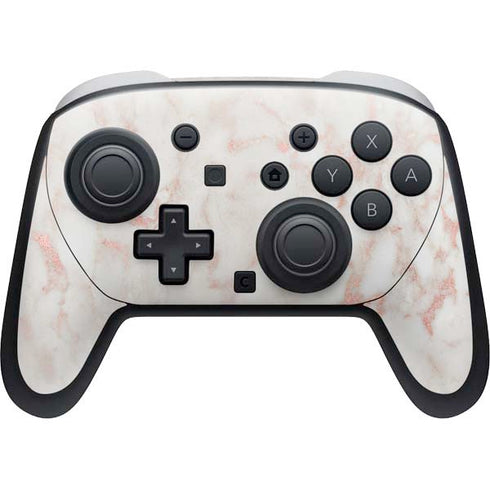Rose Gold Marble Nintendo Skins