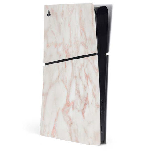Rose Gold Marble PS5 Slim Digital Edition Console Skin