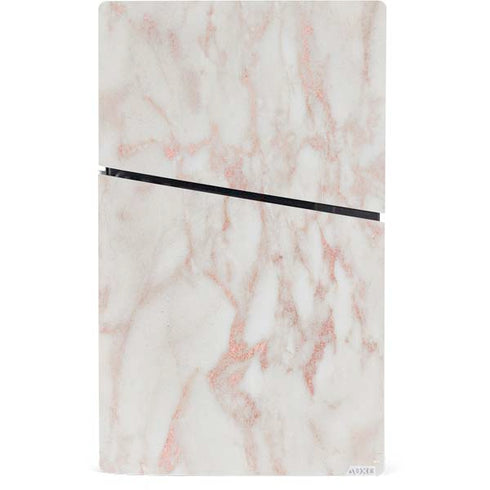 Rose Gold Marble PS5 Slim Digital Edition Console Skin