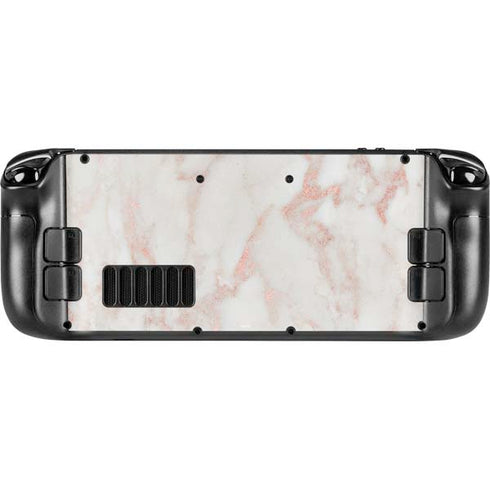 Rose Gold Marble Steam Deck Handheld Gaming Computer OLED Skin