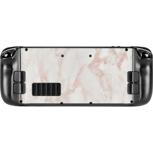 Rose Gold Marble Steam Deck Handheld Gaming Computer Skin