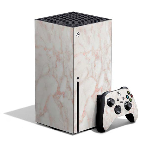 Rose Gold Marble Xbox Series X Skins