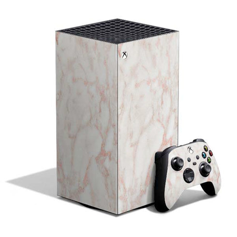 Rose Gold Marble XBox Series X Digital Edition Bundle Skin