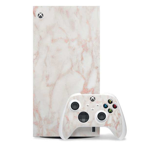 Rose Gold Marble Xbox Series X Skins
