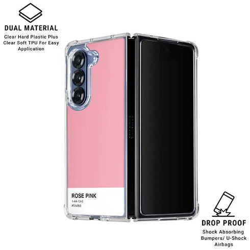 Rose Pink Color Palette Galaxy Z Fold7 Clear Case