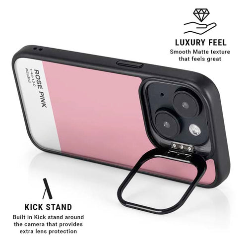 Rose Pink Color Palette iPhone 15 Plus Kickstand Case