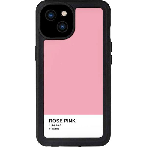 Rose Pink Color Palette iPhone 15 Plus Waterproof Case