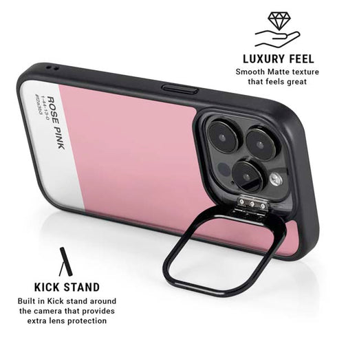 Rose Pink Color Palette iPhone 15 Pro Kickstand Case