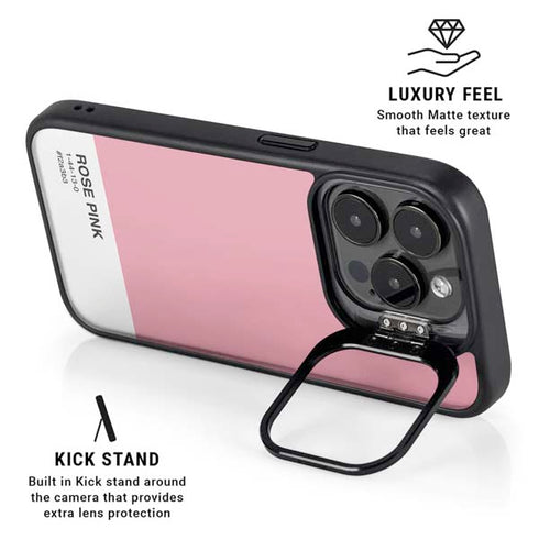Rose Pink Color Palette iPhone 15 Pro Max Kickstand Case
