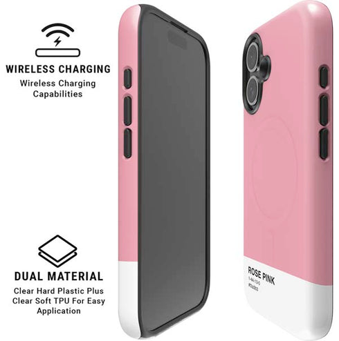 Rose Pink Color Palette iPhone 16 Plus Magsafe Impact Case