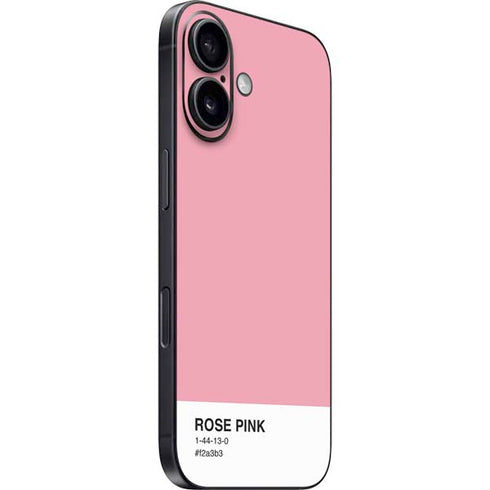 Rose Pink Color Palette iPhone 16 Plus Skin