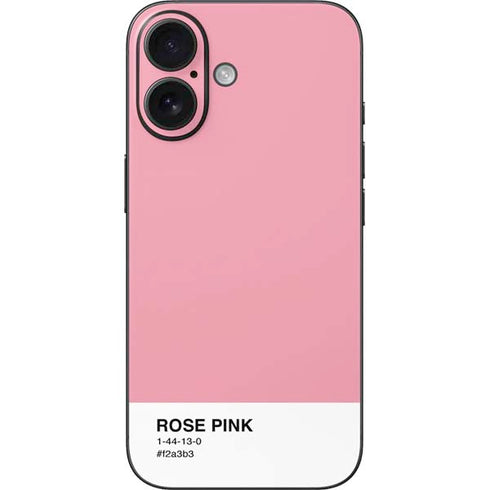 Rose Pink Color Palette iPhone 16 Skin