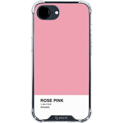 Rose Pink Color Palette iPhone 16e Clear Case
