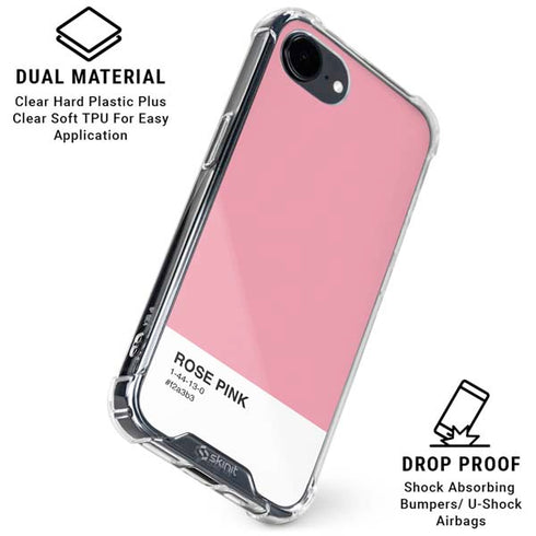 Rose Pink Color Palette iPhone 16e Clear Case