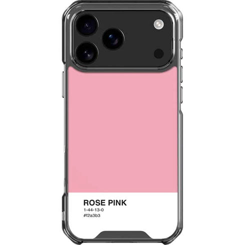 Rose Pink Color Palette iPhone 17 Pro Max Clear Case
