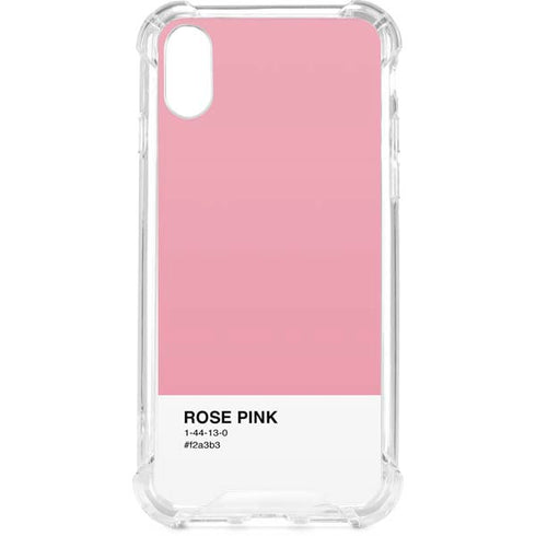 Rose Pink Color Palette iPhone XS Clear Case