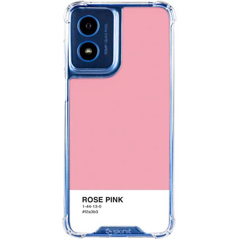 Rose Pink Color Palette Moto G 5G (2024) Clear Case