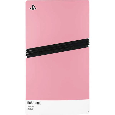 Rose Pink Color Palette PS5 Pro Console Skin