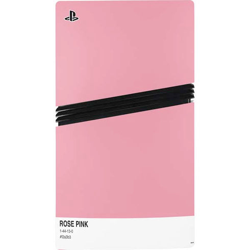 Rose Pink Color Palette PS5 Pro Disk Console Skin
