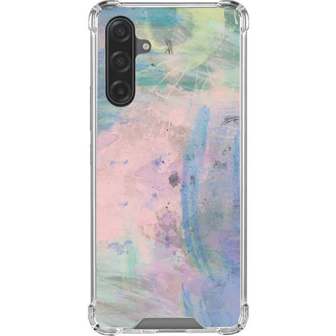 Rose Quartz & Serenity Abstract Galaxy A17 Clear Case
