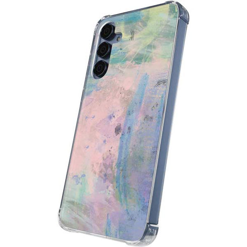 Rose Quartz & Serenity Abstract Galaxy A55 5G Clear Case