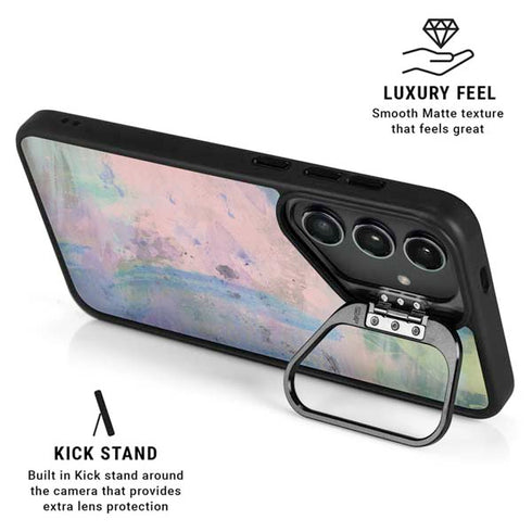 Rose Quartz & Serenity Abstract Galaxy S24 FE Kickstand Case