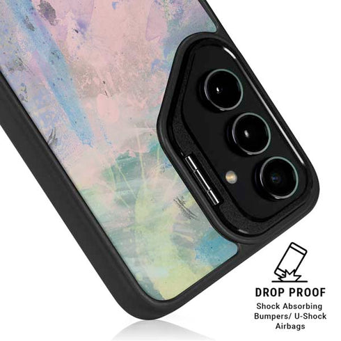 Rose Quartz & Serenity Abstract Galaxy S24 FE Kickstand Case