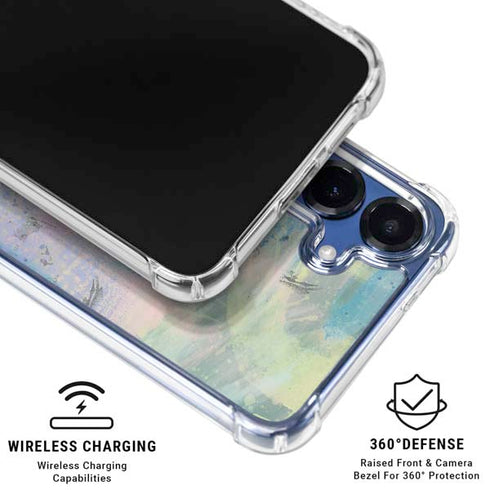 Rose Quartz & Serenity Abstract Galaxy S25 FE Clear Case
