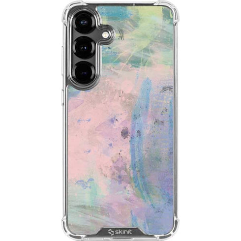 Rose Quartz & Serenity Abstract Galaxy S26 Plus Clear Case