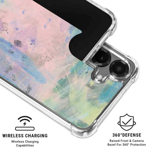 Rose Quartz & Serenity Abstract Galaxy S26 Plus Clear Case