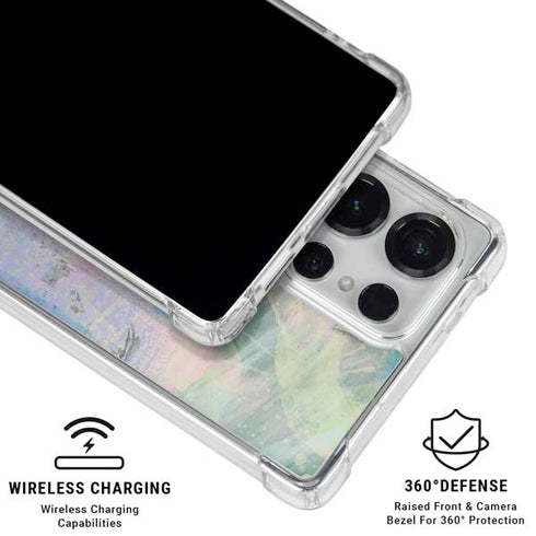 Rose Quartz & Serenity Abstract Galaxy S26 Ultra Clear Case