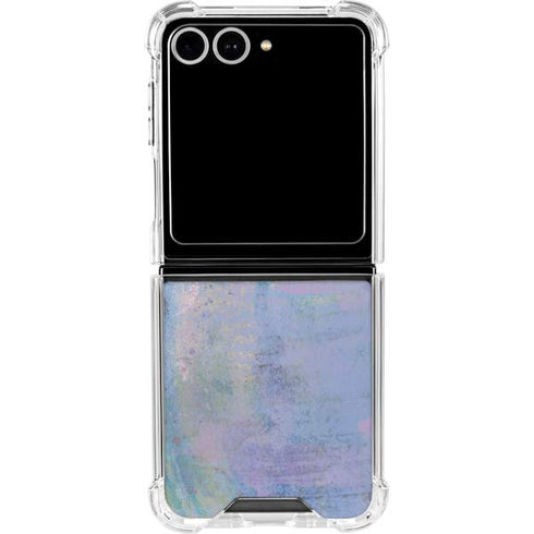 Rose Quartz & Serenity Abstract Galaxy Z Flip7 Clear Case