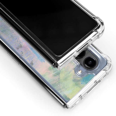 Rose Quartz & Serenity Abstract Galaxy Z Fold5 5G Clear Case