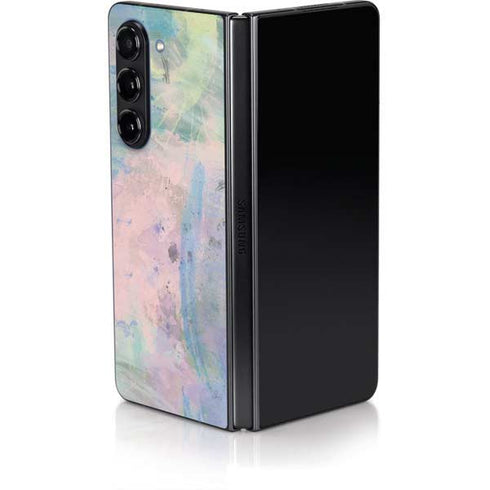 Rose Quartz & Serenity Abstract Galaxy Z Fold5 5G Skin