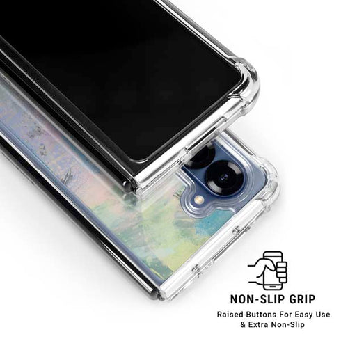 Rose Quartz & Serenity Abstract Galaxy Z Fold6 Clear Case