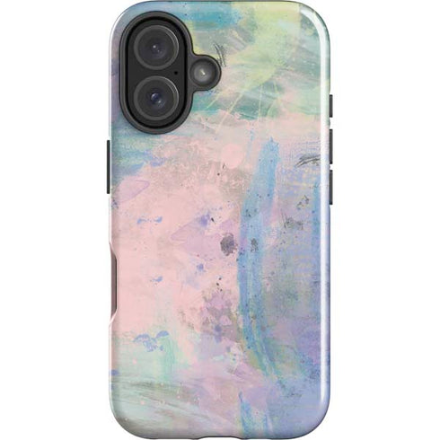 Rose Quartz & Serenity Abstract iPhone 16 Impact Case