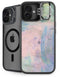 Rose Quartz & Serenity Abstract iPhone 16 Kickstand Case