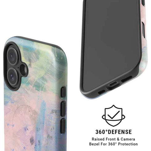 Rose Quartz & Serenity Abstract iPhone 16 Magsafe Impact Case