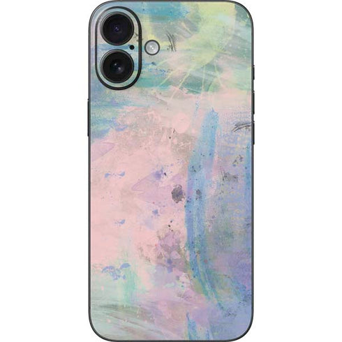 Rose Quartz & Serenity Abstract iPhone 16 Plus Skin