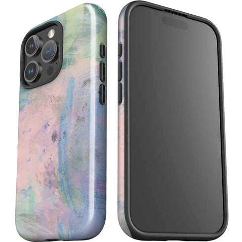 Rose Quartz & Serenity Abstract iPhone 16 Pro Impact Case