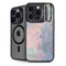 Rose Quartz & Serenity Abstract iPhone 16 Pro Max Kickstand Case