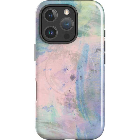 Rose Quartz & Serenity Abstract iPhone 16 Pro Max Magsafe Impact Case