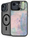 Rose Quartz & Serenity Abstract iPhone 16e Kickstand Case