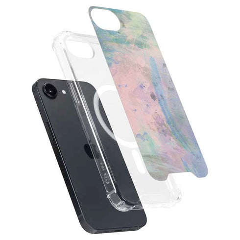 Rose Quartz & Serenity Abstract iPhone 16e MagSafe Case