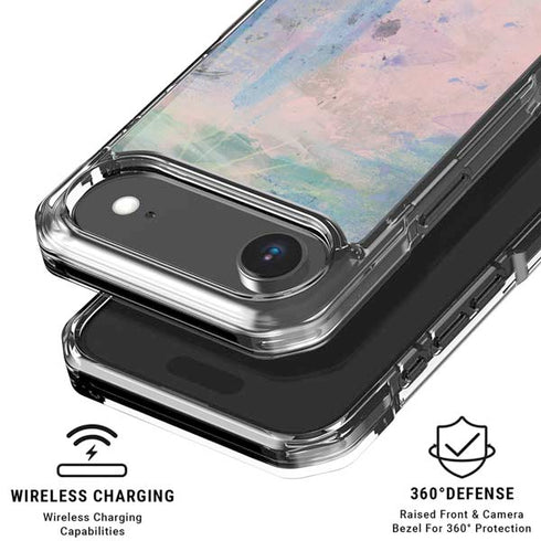 Rose Quartz & Serenity Abstract iPhone 17 Air Clear Case